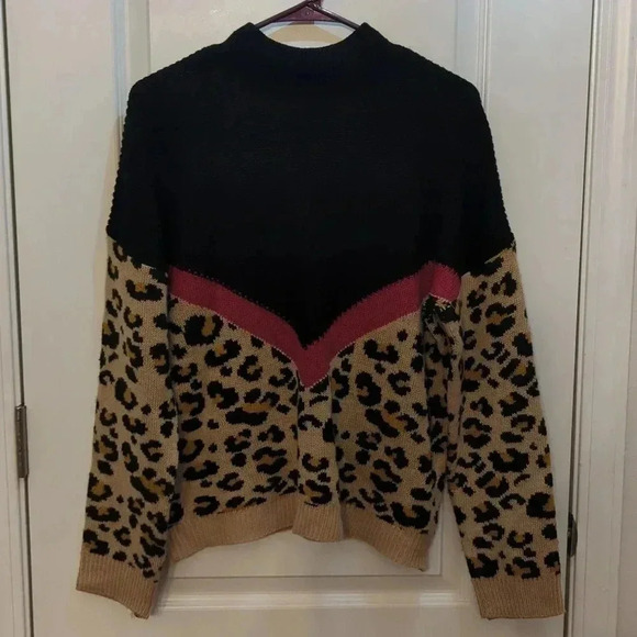 Jason Maxwell women's leopard print sweater - Picture 2 of 8